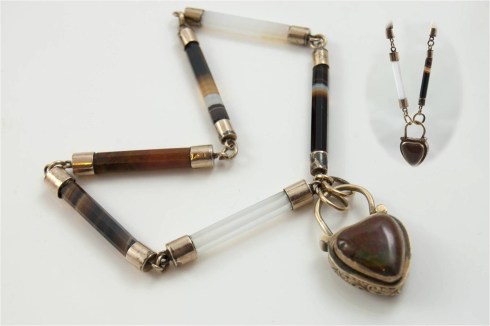 צמיד עם סוגר ויקטוריאני עם אבני אגט סקוטיות