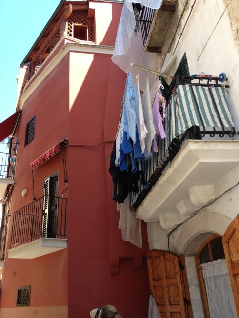 ברי- בית אדום עם כביסה צבעונית